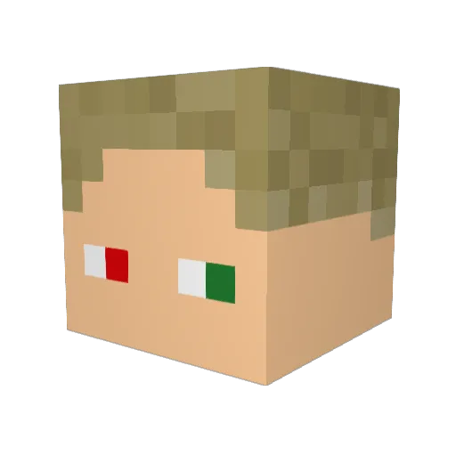 Lakitu886 Minecraft avatar head, 3D render