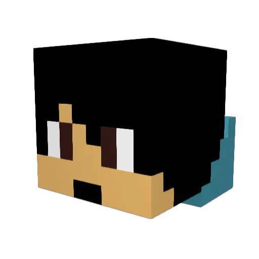 Lakka Minecraft avatar head, 3D render