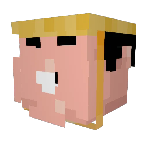 LakoPants Minecraft avatar head, 3D render