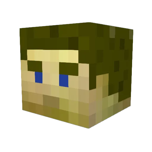 Lakota_ Minecraft avatar head, 3D render