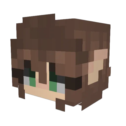Lakross411 Minecraft avatar head, 3D render