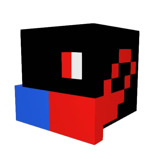 Laksemad2 Minecraft avatar head, 3D render