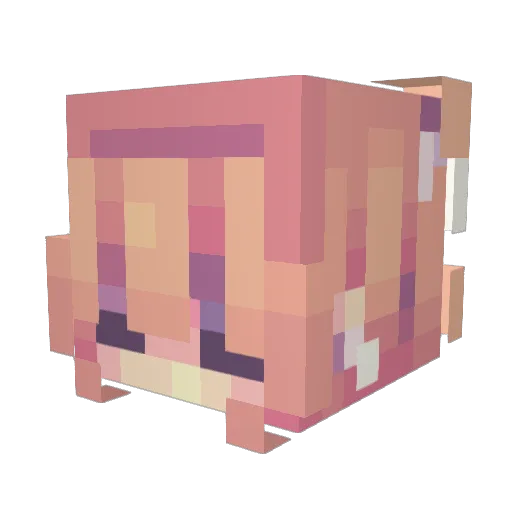 LaksiPlayz Minecraft avatar head, 3D render