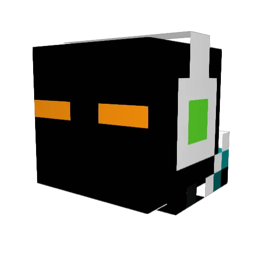 Laksuh Minecraft avatar head, 3D render