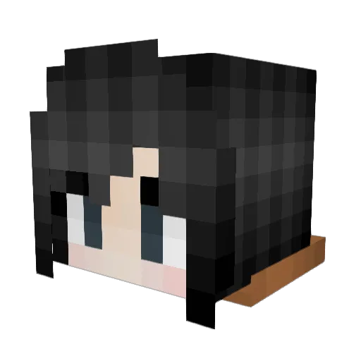 Lakuk Minecraft avatar head, 3D render