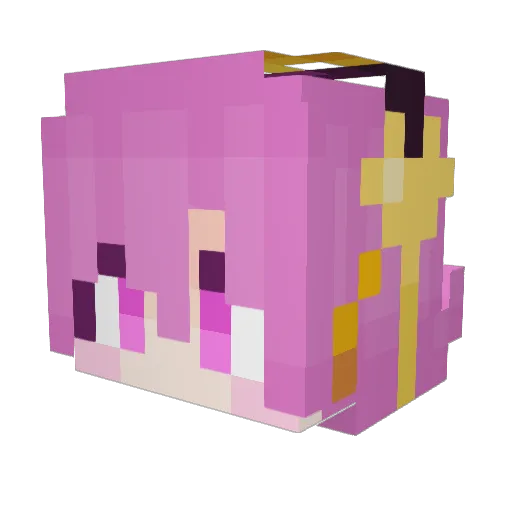 Lakusiek Minecraft avatar head, 3D render