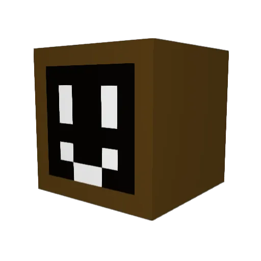 Lakytoon Minecraft avatar head, 3D render