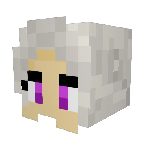 LalaBanana88 Minecraft avatar head, 3D render