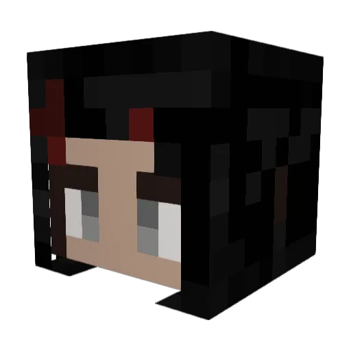 LalaKannibala Minecraft avatar head, 3D render