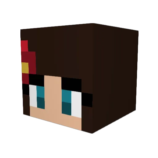 LalaLAle Minecraft avatar head, 3D render