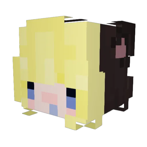 Lala_Angel Minecraft avatar head, 3D render