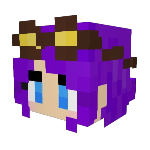 Lalaithriel Minecraft avatar head, 3D render