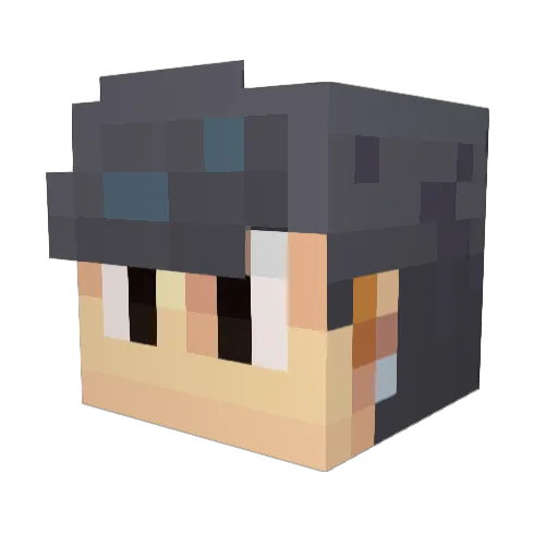 LalalaLight Minecraft avatar head, 3D render