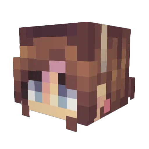 LalalaMarie Minecraft avatar head, 3D render
