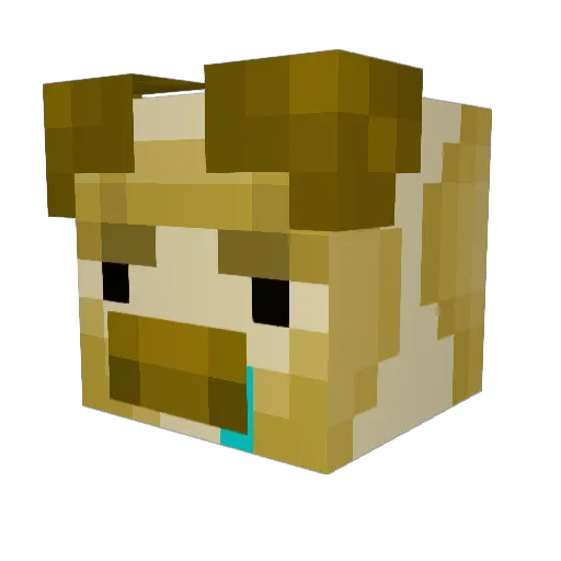 Lalama33 Minecraft avatar head, 3D render