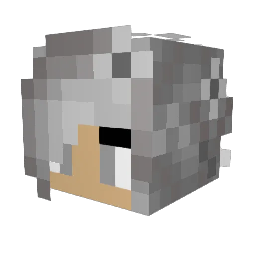 Lalamaus7 Minecraft avatar head, 3D render