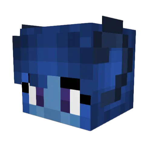 Lalaurelina Minecraft avatar head, 3D render