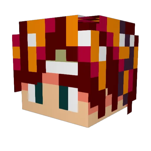 Laledo Minecraft avatar head, 3D render