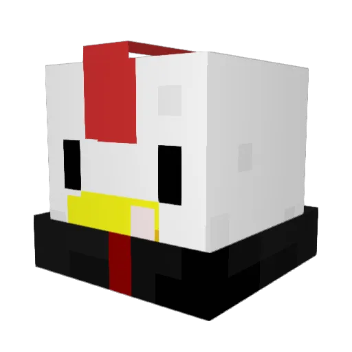 Lalegende08 Minecraft avatar head, 3D render