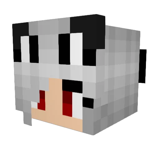 Lalia Minecraft avatar head, 3D render