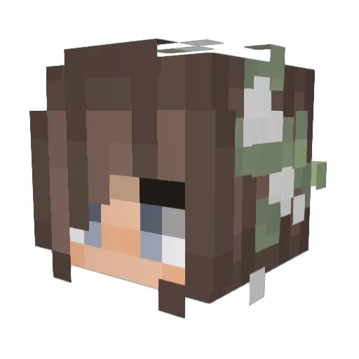 Lalilisy Minecraft avatar head, 3D render