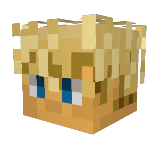 Lalitotvg Minecraft avatar head, 3D render