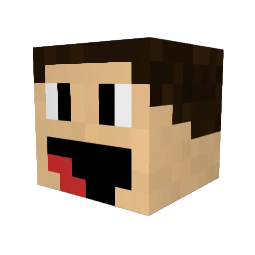 Lallante Minecraft avatar head, 3D render