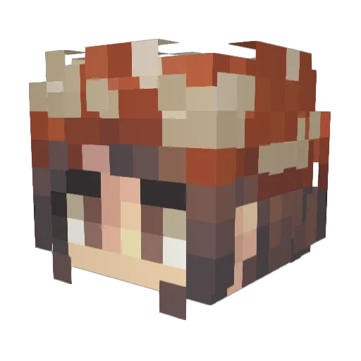 LalluBoi Minecraft avatar head, 3D render