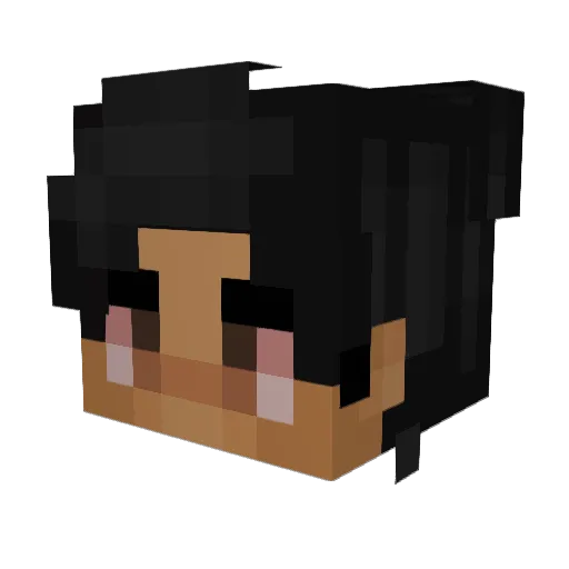 Lalou17 Minecraft avatar head, 3D render