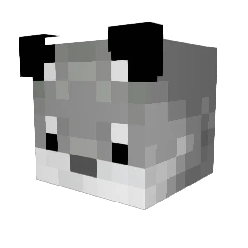 Laluxie Minecraft avatar head, 3D render