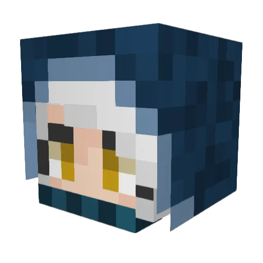 Laly20 Minecraft avatar head, 3D render