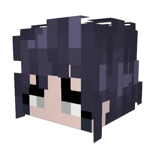 Lalypopp Minecraft avatar head, 3D render