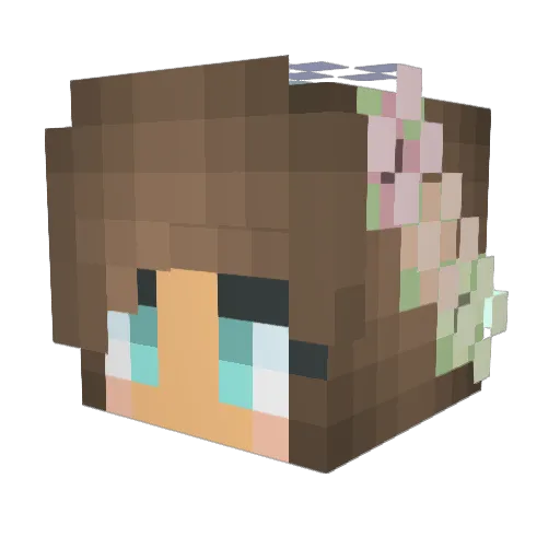 LamaGoddess Minecraft avatar head, 3D render