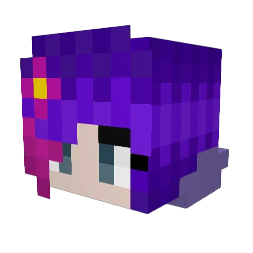 LamaLena123 Minecraft avatar head, 3D render