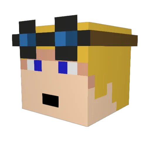 LamaOfAaml Minecraft avatar head, 3D render