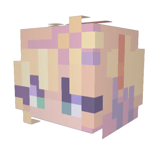 Lamaisa Minecraft avatar head, 3D render