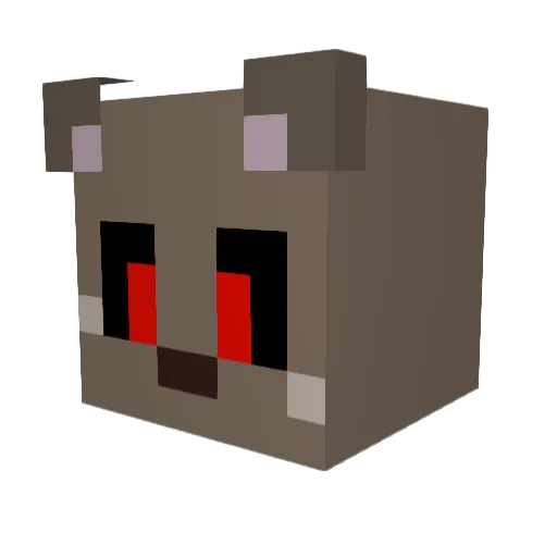 Lamankyy Minecraft avatar head, 3D render