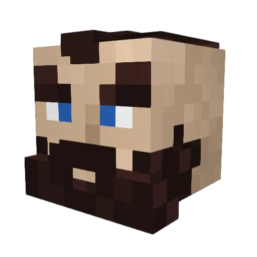Lamantox Minecraft avatar head, 3D render