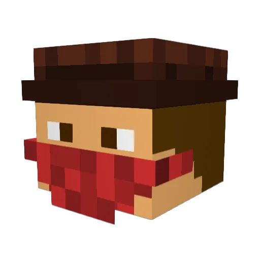 Lamar_21 Minecraft avatar head, 3D render