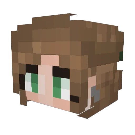 Lamara292 Minecraft avatar head, 3D render