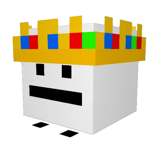 Lamaspitfire Minecraft avatar head, 3D render