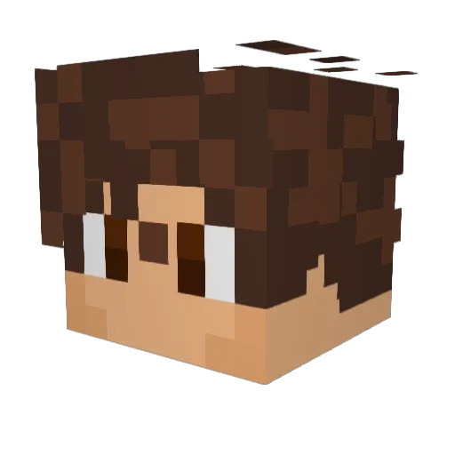Lamb_o Minecraft avatar head, 3D render
