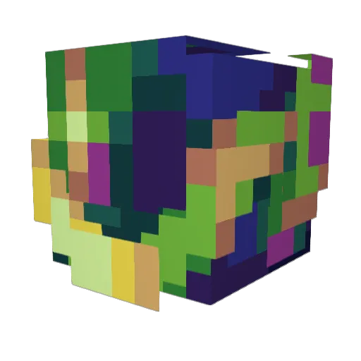 Lambah Minecraft avatar head, 3D render