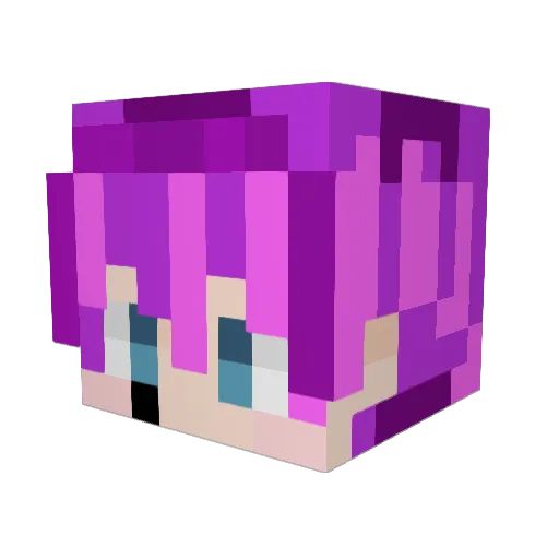 Lambarizinho Minecraft avatar head, 3D render