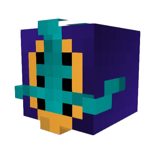 Lambchopz Minecraft avatar head, 3D render