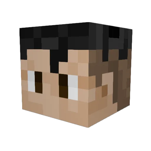 Lambda937 Minecraft avatar head, 3D render