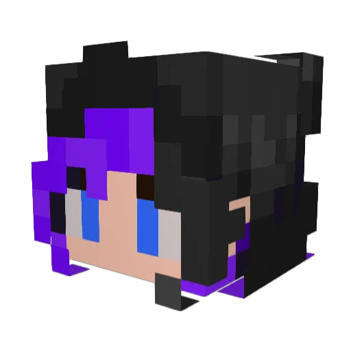 LambdaZX Minecraft avatar head, 3D render