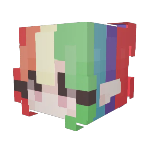 Lambdaer Minecraft avatar head, 3D render