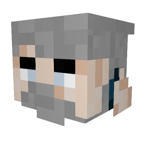Lambdafrik Minecraft avatar head, 3D render