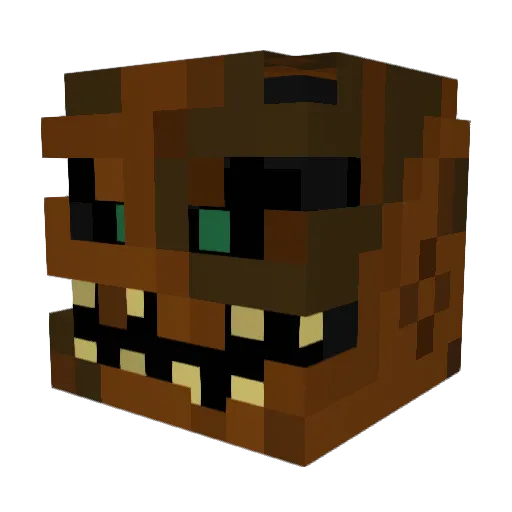 Lambe7 Minecraft avatar head, 3D render